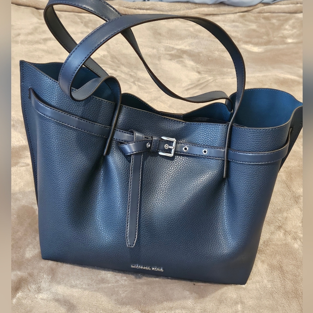 NWOT Michael Kors Dark Blue Leather Tote